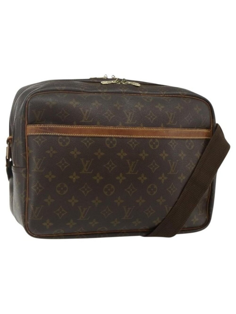Authentic LOUIS VUITTON Monogram Reporter GM Shoulder Bag M45252 LV